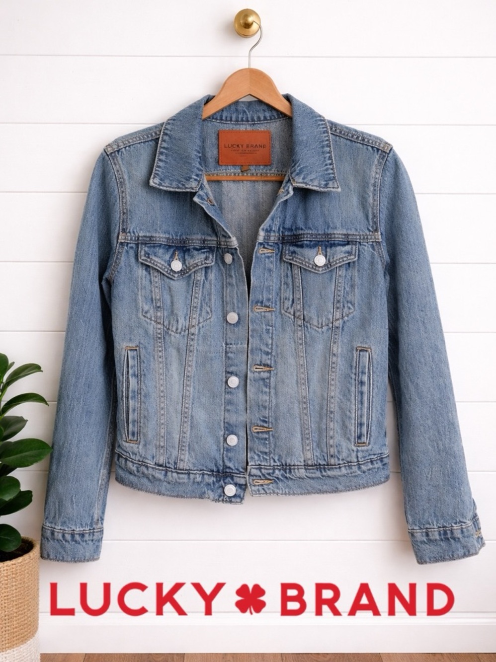 💙♥️Lucky Brand Denim Jacket Women’s Small | Classic Blue Jean Trucker Jacket